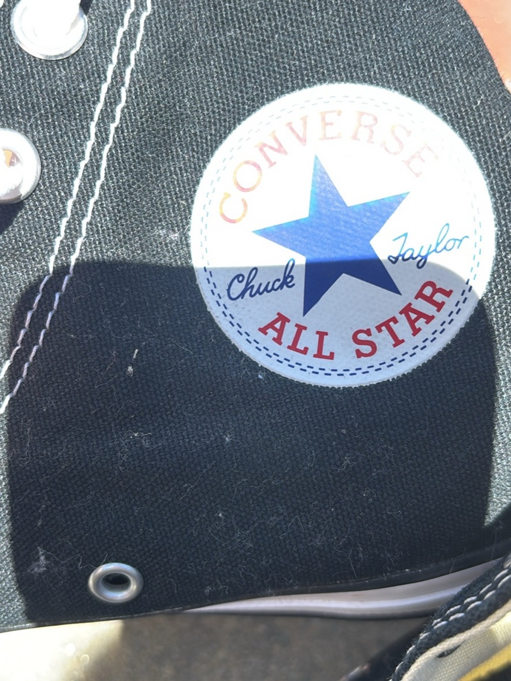 Converse Black and White High Top Sneakers - Picture 5 of 5